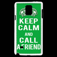 Coque Samsung Galaxy Note 4 Keep Calm Call friend Vert