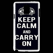 Coque Samsung Galaxy Note 4 Keep Calm Carry on Noir