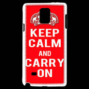Coque Samsung Galaxy Note 4 Keep Calm Carry on Rouge