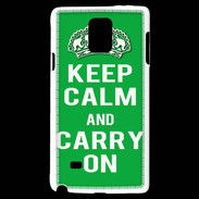 Coque Samsung Galaxy Note 4 Keep Calm Carry on Vert