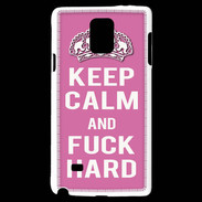 Coque Samsung Galaxy Note 4 Keep Calm Fuck hard Rose