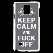 Coque Samsung Galaxy Note 4 Keep Calm Fuck Off Gris