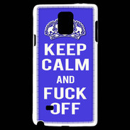 Coque Samsung Galaxy Note 4 Keep Calm Fuck off bleu
