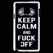 Coque Samsung Galaxy Note 4 Keep Callm Fuck Off Noir