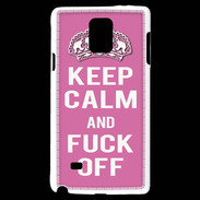 Coque Samsung Galaxy Note 4 Keep Calm Fuck Off Rose