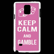 Coque Samsung Galaxy Note 4 Keep Calm Gamble Rose