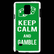 Coque Samsung Galaxy Note 4 Keep Calm Gamble Vert