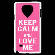 Coque Samsung Galaxy Note 4 Keep Calm Love me Rose