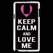Coque Samsung Galaxy Note 4 Keep Calm Love Noir
