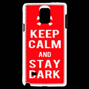 Coque Samsung Galaxy Note 4 Keep Calm Stay dark Rouge