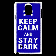 Coque Samsung Galaxy Note 4 Keep Calm Stay dark Bleu