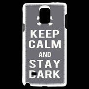 Coque Samsung Galaxy Note 4 Keep Calm Stay dark Gris