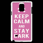 Coque Samsung Galaxy Note 4 Keep Calm Stay dark Rose
