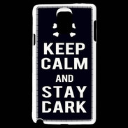 Coque Samsung Galaxy Note 4 Keep Calm Stay dark Noir