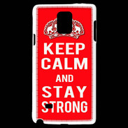 Coque Samsung Galaxy Note 4 Keep Calm Stay Strong Rouge