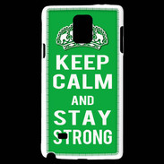 Coque Samsung Galaxy Note 4 Keep Calm Stay strong Vert