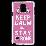 Coque Samsung Galaxy Note 4 Keep Calm Stay strong Rose
