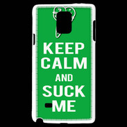Coque Samsung Galaxy Note 4 Keep Calm Suck me Vert