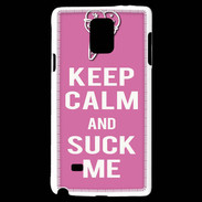 Coque Samsung Galaxy Note 4 Keep Calm Suck me Rose