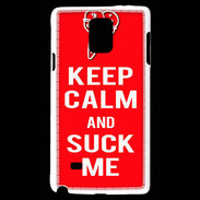 Coque Samsung Galaxy Note 4 Keep Calm Suck me Rouge