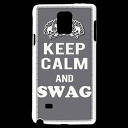 Coque Samsung Galaxy Note 4 Keep Calm Swag Gris