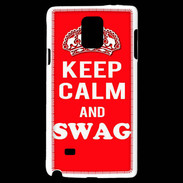 Coque Samsung Galaxy Note 4 Keep Calm Swag Rouge