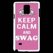 Coque Samsung Galaxy Note 4 Keep Calm Swag Rose