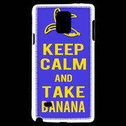 Coque Samsung Galaxy Note 4 Keep Calm Take Banana Bleu