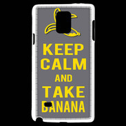 Coque Samsung Galaxy Note 4 Keep Calm Take Banana Gris