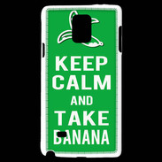 Coque Samsung Galaxy Note 4 Keep Calm Take Banana Vert