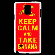 Coque Samsung Galaxy Note 4 Keep Calm Take Banana Rouge