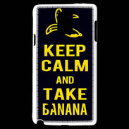 Coque Samsung Galaxy Note 4 Keep Calm Take Banana Noir