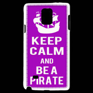 Coque Samsung Galaxy Note 4 Keep Calm Be a Pirate Violet