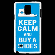 Coque Samsung Galaxy Note 4 Keep Calm Buy Shoes Cyan 