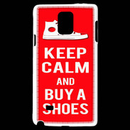 Coque Samsung Galaxy Note 4 Keep Calm Buy Shoes Rouge