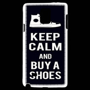 Coque Samsung Galaxy Note 4 Keep Calm Buy Shoes Noir