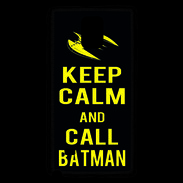 Coque Samsung Galaxy Note 4 Keep Calm Call Batman Noir