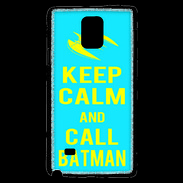 Coque Samsung Galaxy Note 4 Keep Calm Batman Cyan