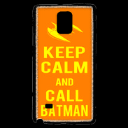 Coque Samsung Galaxy Note 4 Keep Calm Call Batman Orange