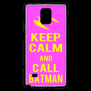 Coque Samsung Galaxy Note 4 Keep Calm Call Batman Rose