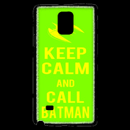 Coque Samsung Galaxy Note 4 Keep Calm Call Batman Vert pomme