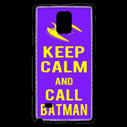 Coque Samsung Galaxy Note 4 Keep Calm Call Batman Violet