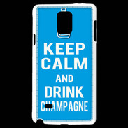 Coque Samsung Galaxy Note 4 Keep Calm Drink champagne Cyan