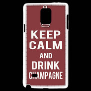 Coque Samsung Galaxy Note 4 Keep Calm Drink Champagne Brique