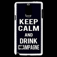 Coque Samsung Galaxy Note 4 Keep Calm Drink champagne Noir