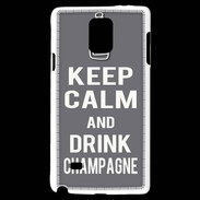 Coque Samsung Galaxy Note 4 Keep Calm Drink champagne Gris