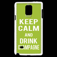 Coque Samsung Galaxy Note 4 Keep Calm Drink champagne Vert pomme