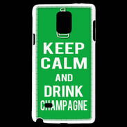 Coque Samsung Galaxy Note 4 Keep Calm Drink champagne Vert