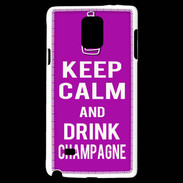 Coque Samsung Galaxy Note 4 Keep Calm Drink champagne Violet