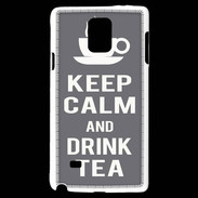 Coque Samsung Galaxy Note 4 Keep Calm Drink Tea Gris